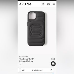 ARITZIA BRAND NEW SUPER PUFF PHONE CASE IPHONE 13